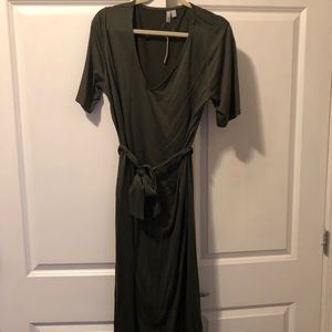 Dark green maxi dress